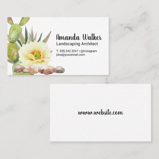 Succulenten | Vloer en Rocks Visitekaartje (Voorkant / Achterkant)