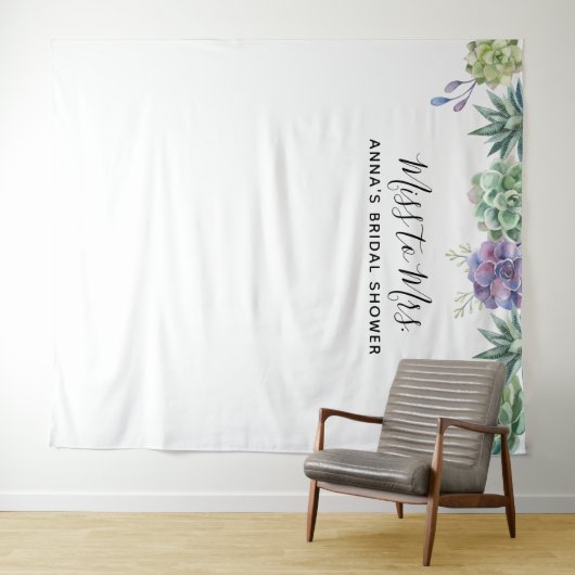 Succulenten Vrijgezellenfeest Backdop Wandkleed (In Situ (horizontaal))