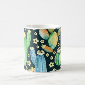 Succulenten Waterverf Cactus Bloemenpatroon Koffiemok (Center)