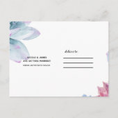 Succulenten White Chic Rustic Fiesta Save the Date Aankondigingskaart (Achterkant)