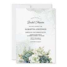 Succulenten, witte rozen en groen Vrijgezellenfees