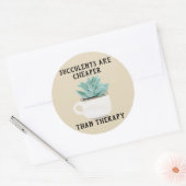 Succulenten zijn goedkoper dan therapie Sticker (Envelop)