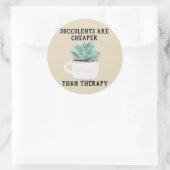 Succulenten zijn goedkoper dan therapie Sticker (Tas)