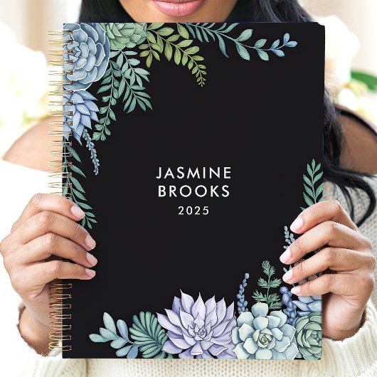 Succulententuin 2025 Aangepaste naam Planner