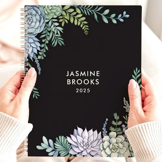 Succulententuin 2025 Aangepaste naam Planner