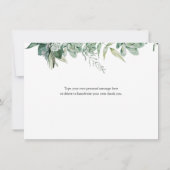 Succulents and Eucalyptus Baby shower Bedankt (Achterkant)