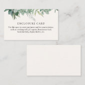 Succulents and Eucalyptus Enclosure Card Informatiekaartje (Voorkant / Achterkant)