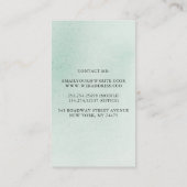 Succulents and Gold Greenery Elegant Boho Foliage Visitekaartje (Achterkant)