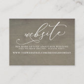 Succulents and Gold Greenery Wedding Website Kaart Visitekaartje (Voorkant)