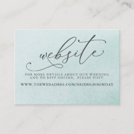 Succulents and Gold Greenery Wedding Website Visitekaartje