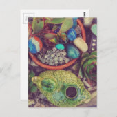 Succulents and Little Garden Art Objects Briefkaart (Voorkant / Achterkant)