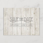 Succulents and Rustic Wood Save the Date ID515 Aankondigingskaart (Voorkant)