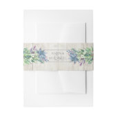 Succulents and Rustic Wood Wedding Border ID515 Uitnodigingen Wikkel (Voorkant Voorbeeld)