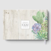 Succulents and Rustic Wood Wedding ID515 Gastenboek (Achterkant)