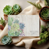 Succulents and Rustic Wood Wedding ID515 Gastenboek