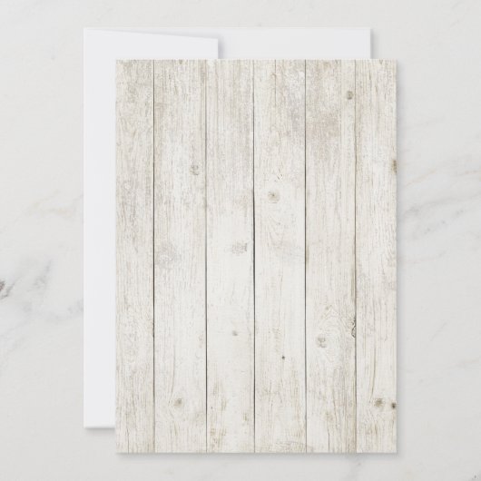 Succulents and Rustic Wood Wedding ID515 Kaart (Achterkant)