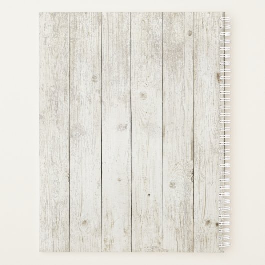 Succulents and Rustic Wood Wedding ID515 Planner (Achterkant)