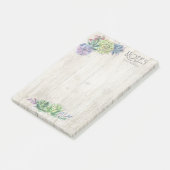 Succulents and Rustic Wood Wedding ID515 Post-it® Notes (Schuin)