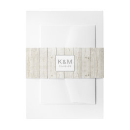 Succulents and Rustic Wood Wedding ID515 Uitnodigingen Wikkel