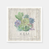 Succulents and Rustic Wood Wedding V2 ID515 Servet (Voorkant)