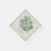 Succulents and Rustic Wood Wedding V2 ID515 Servet (Hoek)
