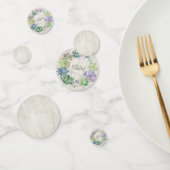 Succulents and Rustic Wood Wedding Wreath ID515 Confetti (Groep)