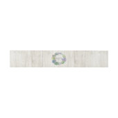 Succulents and Rustic Wood Wedding Wreath ID515 Uitnodigingen Wikkel (Vlak)