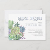 Succulents and Sparkle Vrijgezellenfeest Blue ID51 Kaart (Voorkant)