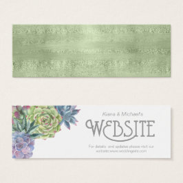 Succulents and Sparkle Website Tussenvoegsel Groen Mini Visitekaartjes