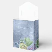 Succulents and Sparkle Wedding Blue ID515 Bedankdoosjes (Geopend)