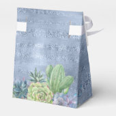 Succulents and Sparkle Wedding Blue ID515 Bedankdoosjes (Achterkant)