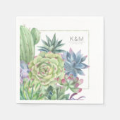 Succulents and Sparkle Wedding Border ID515 Servet (Voorkant)