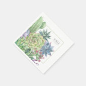 Succulents and Sparkle Wedding Border ID515 Servet (Hoek)