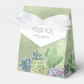 Succulents and Sparkle Wedding Green ID515 Bedankdoosjes (Voorkant Zijde)