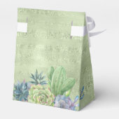 Succulents and Sparkle Wedding Green ID515 Bedankdoosjes (Achterkant)