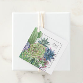Succulents and Sparkle Wedding Green ID515 Bedankjes Labels