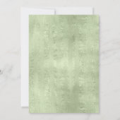 Succulents and Sparkle Wedding Green ID515 Kaart (Achterkant)