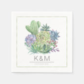 Succulents and Sparkle Wedding ID515 Servet (Voorkant)