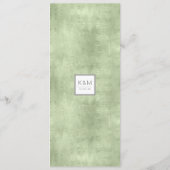 Succulents and Sparkle Wedding Menu Green ID515 (Achterkant)