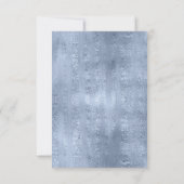 Succulents and Sparkle Wedding RSVP Blue ID515 Kaartje (Achterkant)