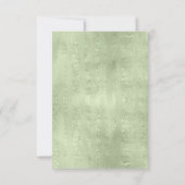 Succulents and Sparkle Wedding RSVP Green ID515 (Achterkant)