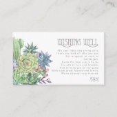 Succulents and Sparkle Wishing Well V3 Green ID515 Informatiekaartje (Voorkant)