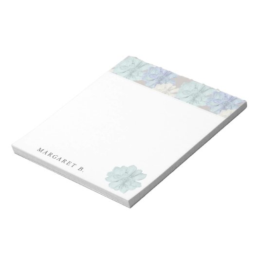 Succulents Art Pattern Custom Notitieblok (Linkerzijde)