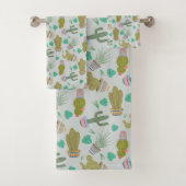 Succulents Bath Towel Set Bad Handdoek (Insitu)