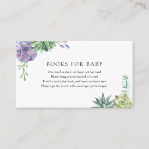 Succulents Books for Baby insert card Informatiekaartje