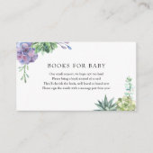 Succulents Books for Baby insert card Informatiekaartje (Voorkant)