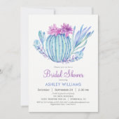 Succulents Bruids Douche Uitnodiging (Voorkant)