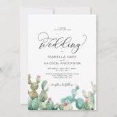 Succulents Cactus Boho Cacti Desert Wedding Kaart (Voorkant)