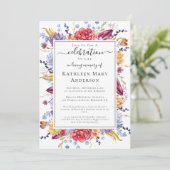 Succulents Celebration of Life Memorial Invitation Kaart (Staand voorkant)