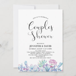 Succulents Couples Wedding Shower Uitnodiging